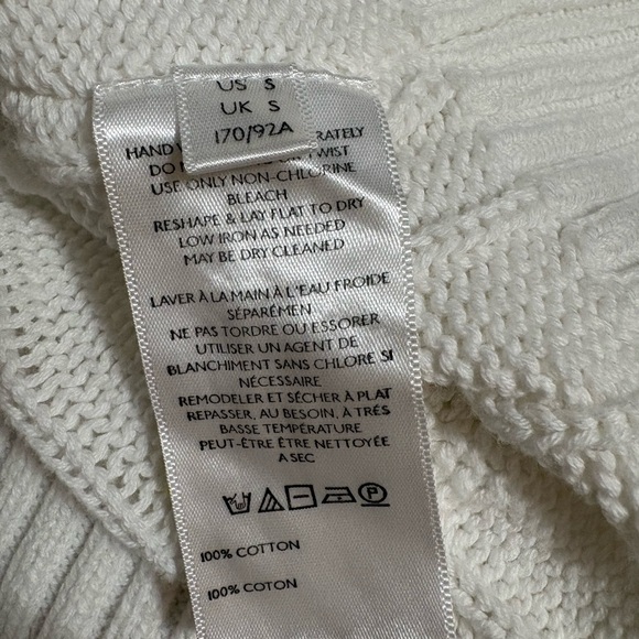 Free People White Knit Top with Blue Floral Accent - Picture 7 of 8